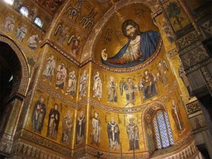 Byzantine mosaics in Monreal church