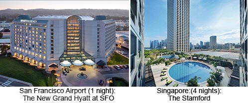 San Francisco and Singapore hotels